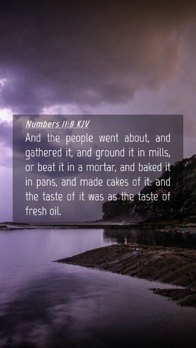 Picture 04 - Numbers 11:8 KJV Mobile Phone Wallpaper - And the people went about, and gathered it, and - Mobile Bible Verse Wallpaper