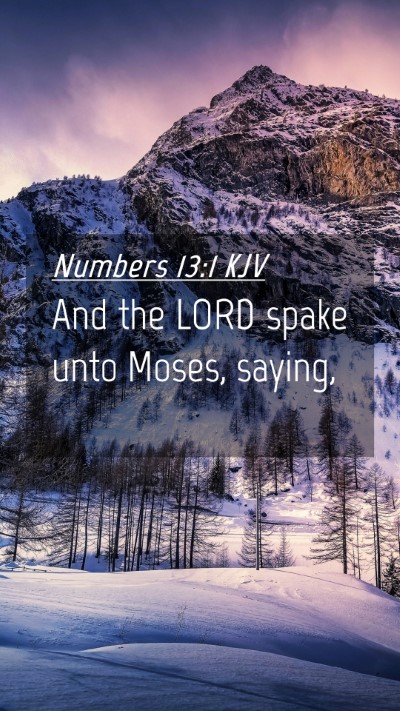 Picture 04 - Numbers 13:1 KJV Mobile Phone Wallpaper - And the LORD spake unto Moses, - Mobile Bible Verse Wallpaper