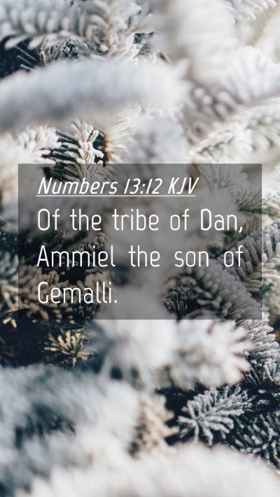 Picture 04 - Numbers 13:12 KJV Mobile Phone Wallpaper - Of the tribe of Dan, Ammiel the son of - Mobile Bible Verse Wallpaper