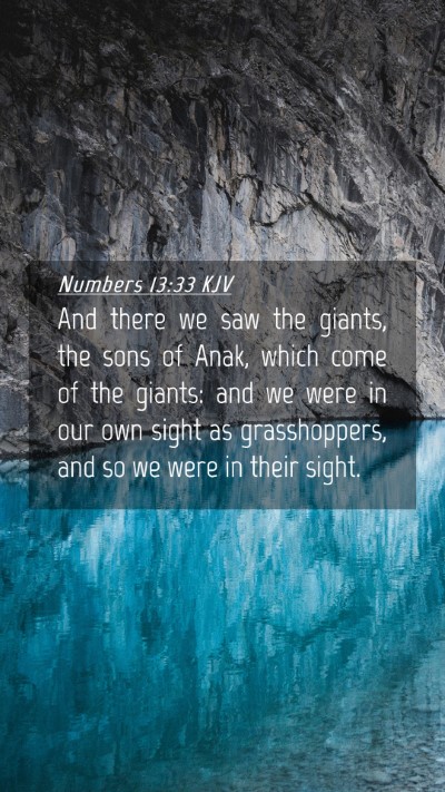 Picture 04 - Numbers 13:33 KJV Mobile Phone Wallpaper - And there we saw the giants, the sons of Anak, - Mobile Bible Verse Wallpaper