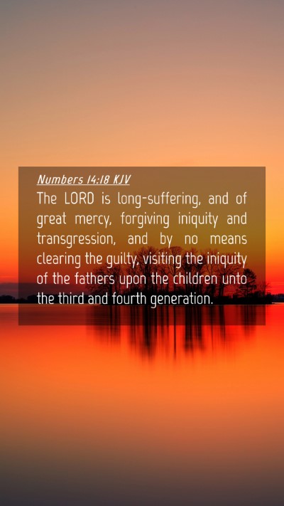 Picture 04 - Numbers 14:18 KJV Mobile Phone Wallpaper - The LORD is long-suffering, and of great mercy, - Mobile Bible Verse Wallpaper
