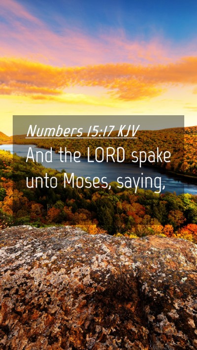 Picture 04 - Numbers 15:17 KJV Mobile Phone Wallpaper - And the LORD spake unto Moses, - Mobile Bible Verse Wallpaper
