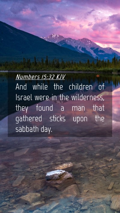 Picture 04 - Numbers 15:32 KJV Mobile Phone Wallpaper - And while the children of Israel were in the - Mobile Bible Verse Wallpaper