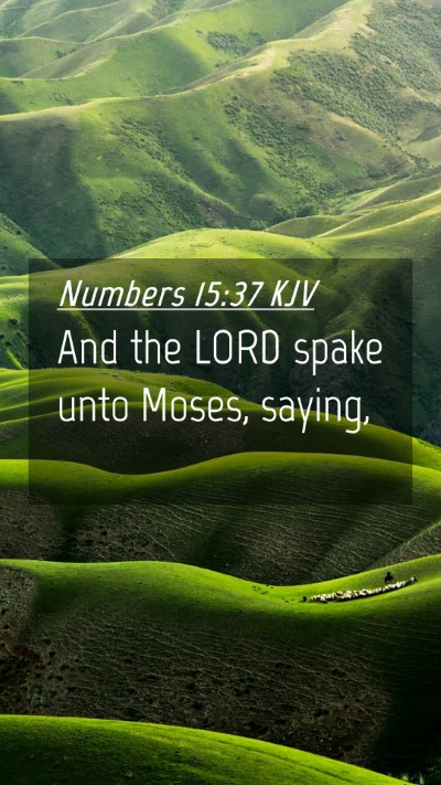 Picture 04 - Numbers 15:37 KJV Mobile Phone Wallpaper - And the LORD spake unto Moses, - Mobile Bible Verse Wallpaper
