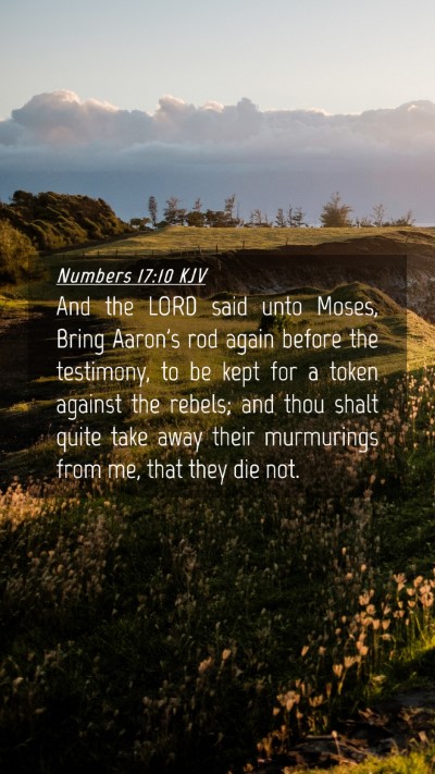 Picture 04 - Numbers 17:10 KJV Mobile Phone Wallpaper - And the LORD said unto Moses, Bring Aaron's rod - Mobile Bible Verse Wallpaper