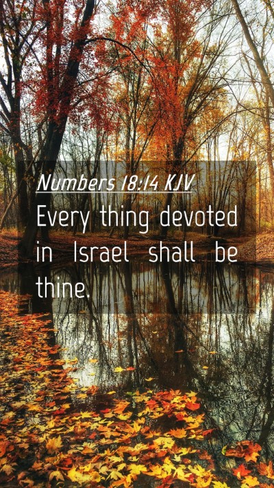 Picture 04 - Numbers 18:14 KJV Mobile Phone Wallpaper - Every thing devoted in Israel shall be - Mobile Bible Verse Wallpaper