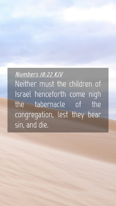 Picture 04 - Numbers 18:22 KJV Mobile Phone Wallpaper - Neither must the children of Israel henceforth - Mobile Bible Verse Wallpaper