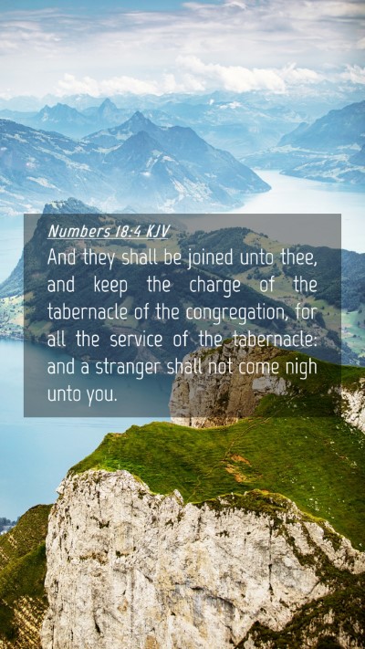 Picture 04 - Numbers 18:4 KJV Mobile Phone Wallpaper - And they shall be joined unto thee, and keep the - Mobile Bible Verse Wallpaper