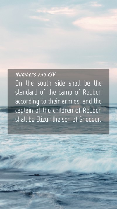 Picture 04 - Numbers 2:10 KJV Mobile Phone Wallpaper - On the south side shall be the standard of the - Mobile Bible Verse Wallpaper