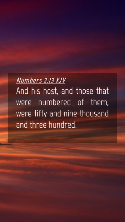 Picture 04 - Numbers 2:13 KJV Mobile Phone Wallpaper - And his host, and those that were numbered of - Mobile Bible Verse Wallpaper