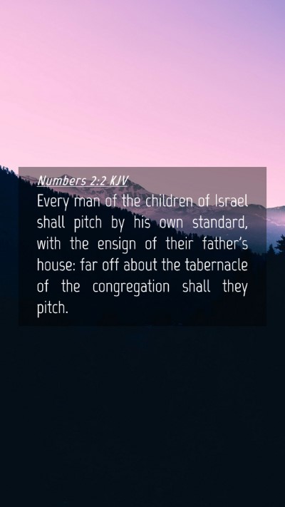 Picture 04 - Numbers 2:2 KJV Mobile Phone Wallpaper - Every man of the children of Israel shall pitch - Mobile Bible Verse Wallpaper