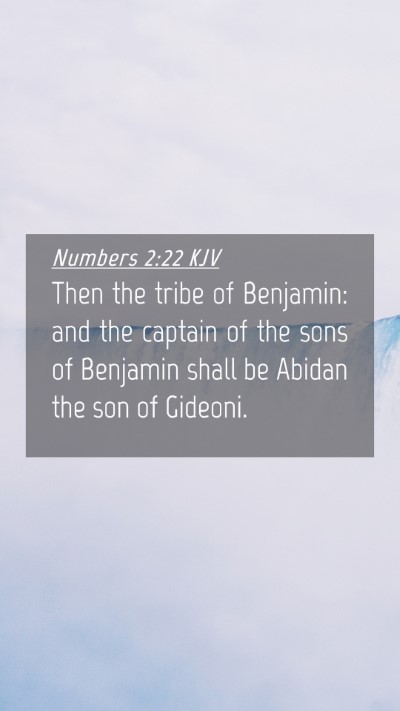 Picture 04 - Numbers 2:22 KJV Mobile Phone Wallpaper - Then the tribe of Benjamin: and the captain of - Mobile Bible Verse Wallpaper