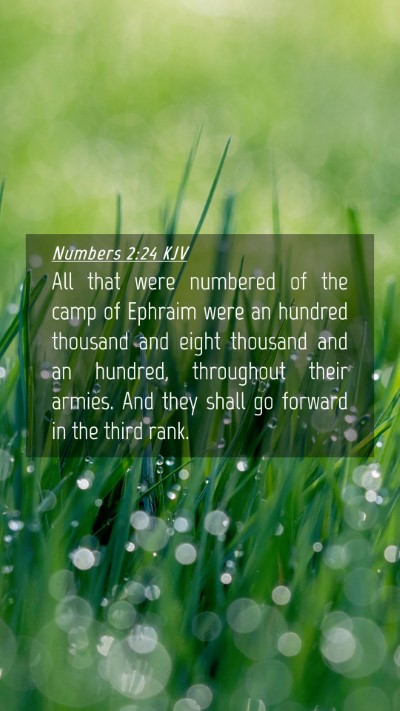 Picture 04 - Numbers 2:24 KJV Mobile Phone Wallpaper - All that were numbered of the camp of Ephraim - Mobile Bible Verse Wallpaper
