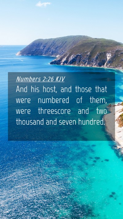 Picture 04 - Numbers 2:26 KJV Mobile Phone Wallpaper - And his host, and those that were numbered of - Mobile Bible Verse Wallpaper