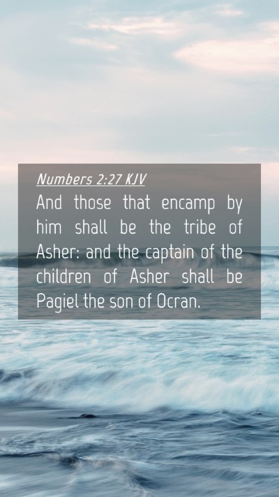 Picture 04 - Numbers 2:27 KJV Mobile Phone Wallpaper - And those that encamp by him shall be the tribe - Mobile Bible Verse Wallpaper