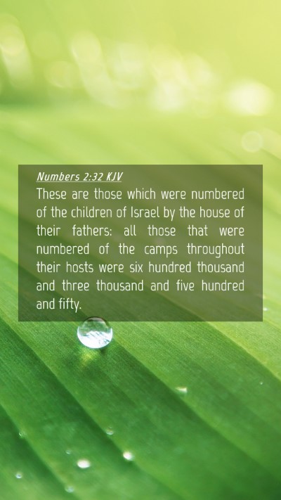 Picture 04 - Numbers 2:32 KJV Mobile Phone Wallpaper - These are those which were numbered of the - Mobile Bible Verse Wallpaper