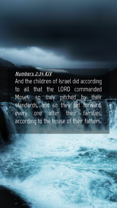 Picture 04 - Numbers 2:34 KJV Mobile Phone Wallpaper - And the children of Israel did according to all - Mobile Bible Verse Wallpaper