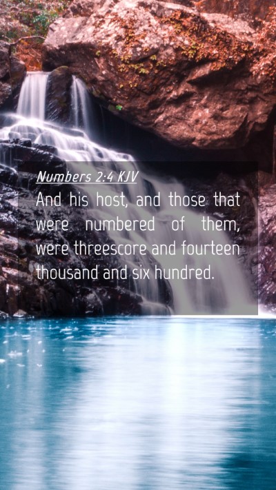 Picture 04 - Numbers 2:4 KJV Mobile Phone Wallpaper - And his host, and those that were numbered of - Mobile Bible Verse Wallpaper