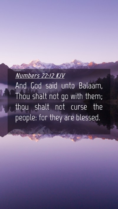 Picture 04 - Numbers 22:12 KJV Mobile Phone Wallpaper - And God said unto Balaam, Thou shalt not go with - Mobile Bible Verse Wallpaper