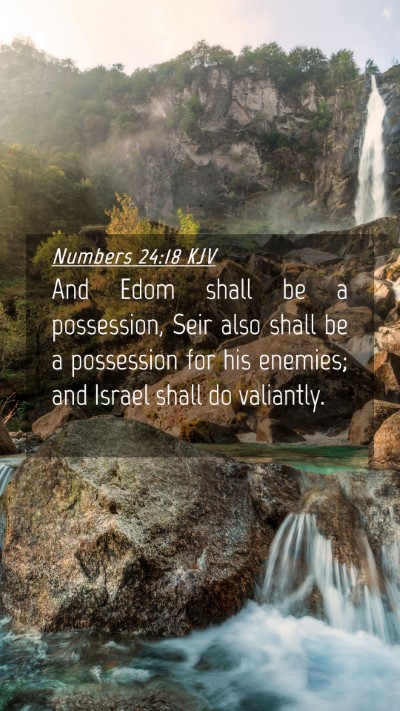 Picture 04 - Numbers 24:18 KJV Mobile Phone Wallpaper - And Edom shall be a possession, Seir also shall - Mobile Bible Verse Wallpaper