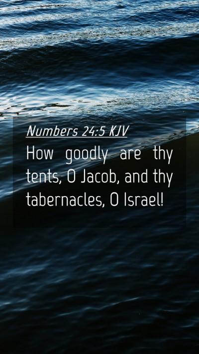 Picture 04 - Numbers 24:5 KJV Mobile Phone Wallpaper - How goodly are thy tents, O Jacob, and thy - Mobile Bible Verse Wallpaper
