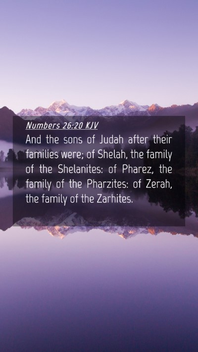 Picture 04 - Numbers 26:20 KJV Mobile Phone Wallpaper - And the sons of Judah after their families were; - Mobile Bible Verse Wallpaper