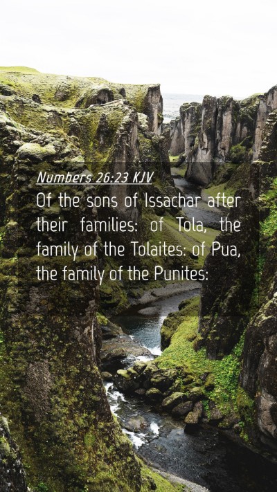 Picture 04 - Numbers 26:23 KJV Mobile Phone Wallpaper - Of the sons of Issachar after their families: of - Mobile Bible Verse Wallpaper