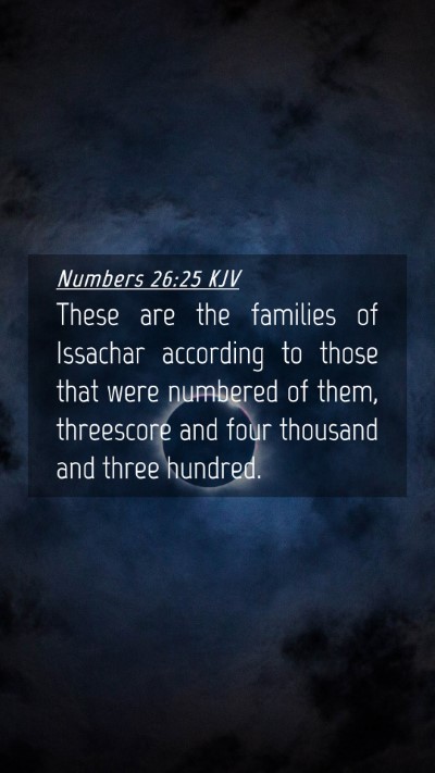 Picture 04 - Numbers 26:25 KJV Mobile Phone Wallpaper - These are the families of Issachar according to - Mobile Bible Verse Wallpaper