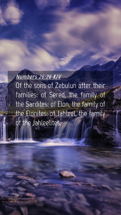 Picture 04 - Numbers 26:26 KJV Mobile Phone Wallpaper - Of the sons of Zebulun after their families: of - Mobile Bible Verse Wallpaper