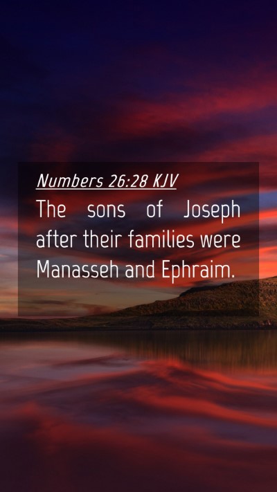 Picture 04 - Numbers 26:28 KJV Mobile Phone Wallpaper - The sons of Joseph after their families were - Mobile Bible Verse Wallpaper