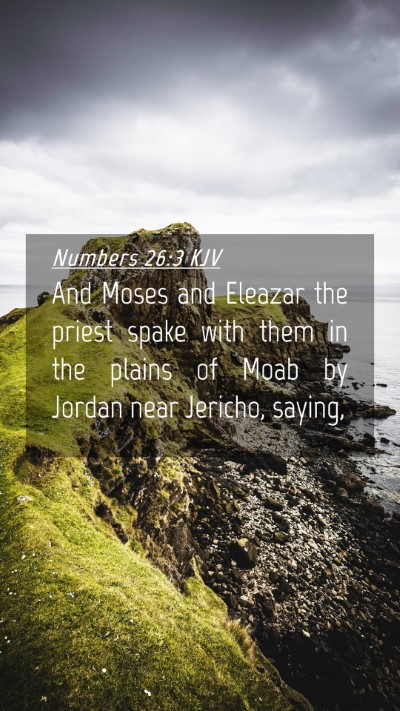 Picture 04 - Numbers 26:3 KJV Mobile Phone Wallpaper - And Moses and Eleazar the priest spake with them - Mobile Bible Verse Wallpaper