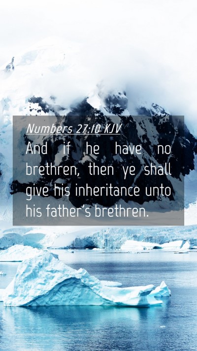Picture 04 - Numbers 27:10 KJV Mobile Phone Wallpaper - And if he have no brethren, then ye shall give - Mobile Bible Verse Wallpaper