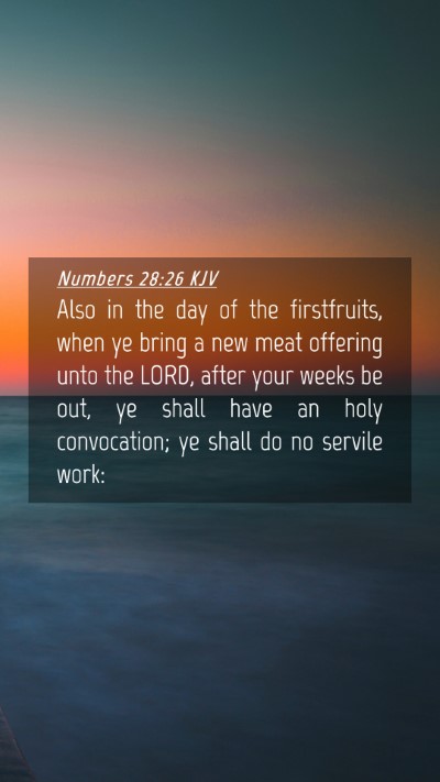 Picture 04 - Numbers 28:26 KJV Mobile Phone Wallpaper - Also in the day of the firstfruits, when ye bring - Mobile Bible Verse Wallpaper