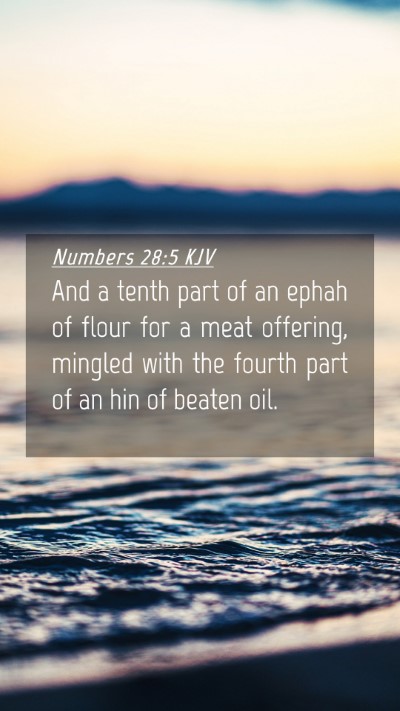 Picture 04 - Numbers 28:5 KJV Mobile Phone Wallpaper - And a tenth part of an ephah of flour for a meat - Mobile Bible Verse Wallpaper