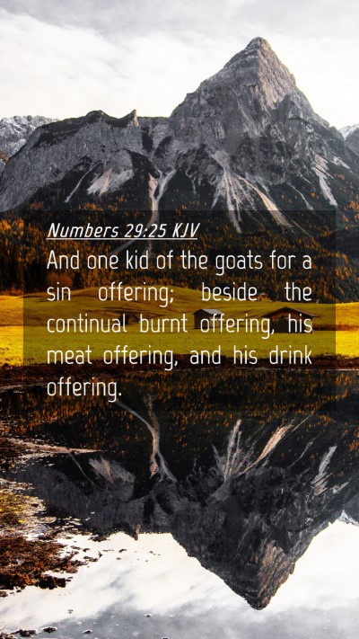 Picture 04 - Numbers 29:25 KJV Mobile Phone Wallpaper - And one kid of the goats for a sin offering; - Mobile Bible Verse Wallpaper