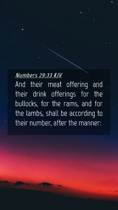 Picture 04 - Numbers 29:33 KJV Mobile Phone Wallpaper - And their meat offering and their drink offerings - Mobile Bible Verse Wallpaper