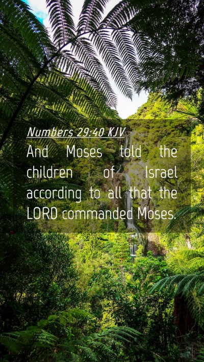 Picture 04 - Numbers 29:40 KJV Mobile Phone Wallpaper - And Moses told the children of Israel according - Mobile Bible Verse Wallpaper
