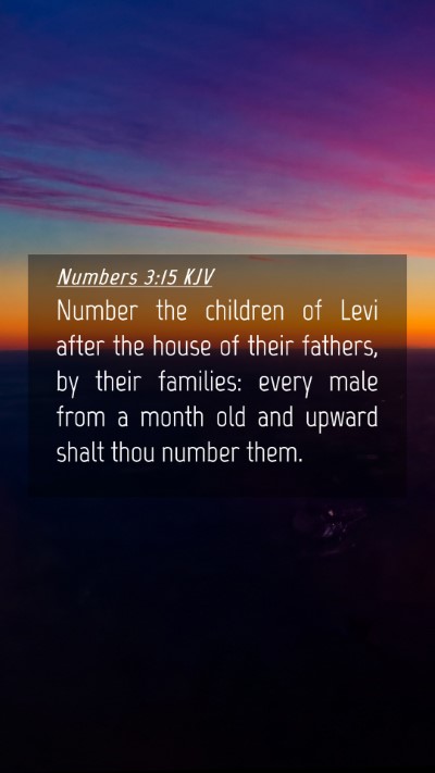 Picture 04 - Numbers 3:15 KJV Mobile Phone Wallpaper - Number the children of Levi after the house of - Mobile Bible Verse Wallpaper