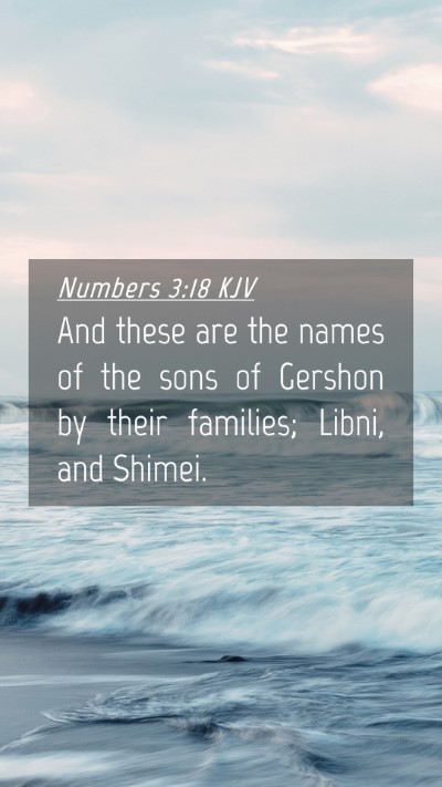 Picture 04 - Numbers 3:18 KJV Mobile Phone Wallpaper - And these are the names of the sons of Gershon by - Mobile Bible Verse Wallpaper