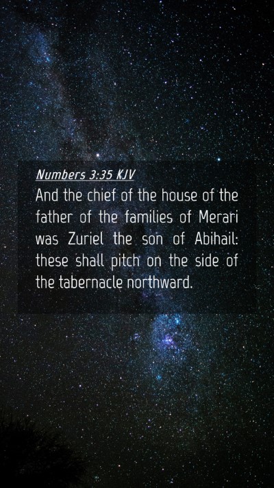 Picture 04 - Numbers 3:35 KJV Mobile Phone Wallpaper - And the chief of the house of the father of the - Mobile Bible Verse Wallpaper