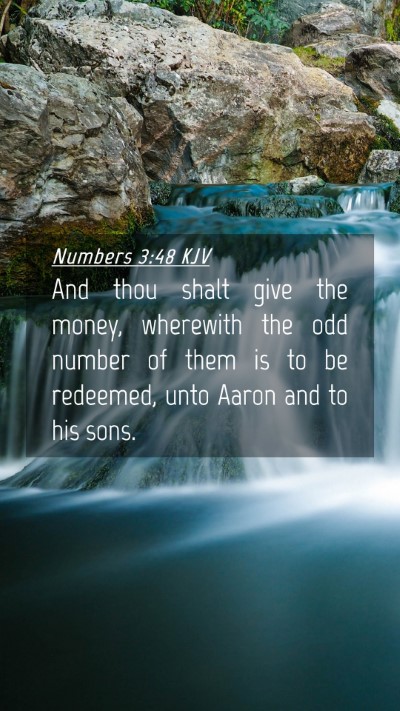 Picture 04 - Numbers 3:48 KJV Mobile Phone Wallpaper - And thou shalt give the money, wherewith the odd - Mobile Bible Verse Wallpaper