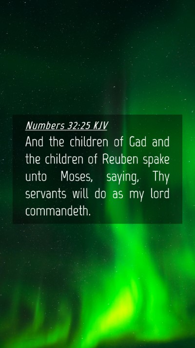 Picture 04 - Numbers 32:25 KJV Mobile Phone Wallpaper - And the children of Gad and the children of - Mobile Bible Verse Wallpaper