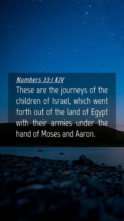 Picture 04 - Numbers 33:1 KJV Mobile Phone Wallpaper - These are the journeys of the children of Israel, - Mobile Bible Verse Wallpaper