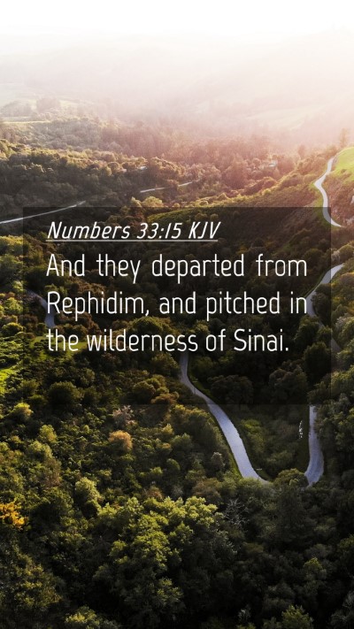 Picture 04 - Numbers 33:15 KJV Mobile Phone Wallpaper - And they departed from Rephidim, and pitched in - Mobile Bible Verse Wallpaper