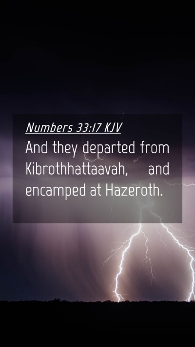 Picture 04 - Numbers 33:17 KJV Mobile Phone Wallpaper - And they departed from Kibrothhattaavah, and - Mobile Bible Verse Wallpaper