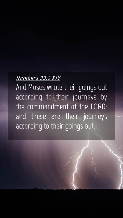 Picture 04 - Numbers 33:2 KJV Mobile Phone Wallpaper - And Moses wrote their goings out according to - Mobile Bible Verse Wallpaper
