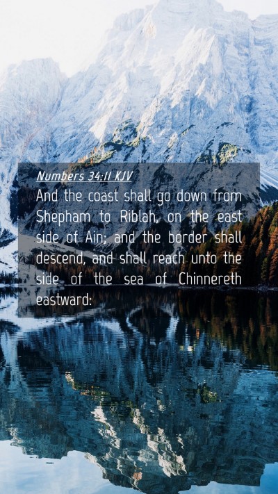 Picture 04 - Numbers 34:11 KJV Mobile Phone Wallpaper - And the coast shall go down from Shepham to - Mobile Bible Verse Wallpaper