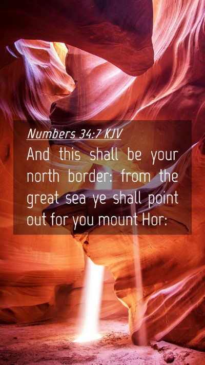 Picture 04 - Numbers 34:7 KJV Mobile Phone Wallpaper - And this shall be your north border: from the - Mobile Bible Verse Wallpaper