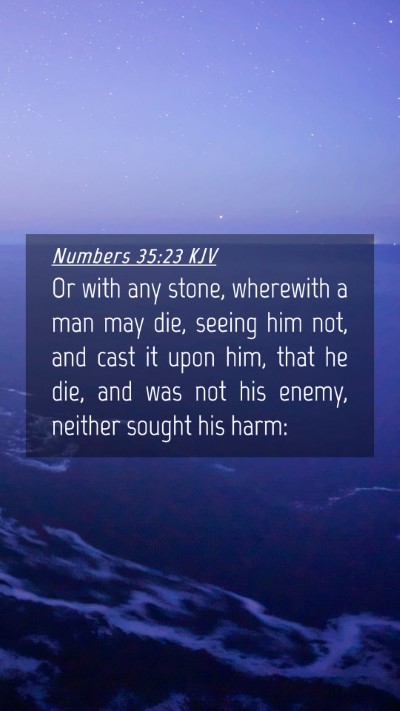 Picture 04 - Numbers 35:23 KJV Mobile Phone Wallpaper - Or with any stone, wherewith a man may die, - Mobile Bible Verse Wallpaper