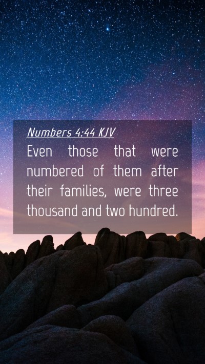 Picture 04 - Numbers 4:44 KJV Mobile Phone Wallpaper - Even those that were numbered of them after their - Mobile Bible Verse Wallpaper